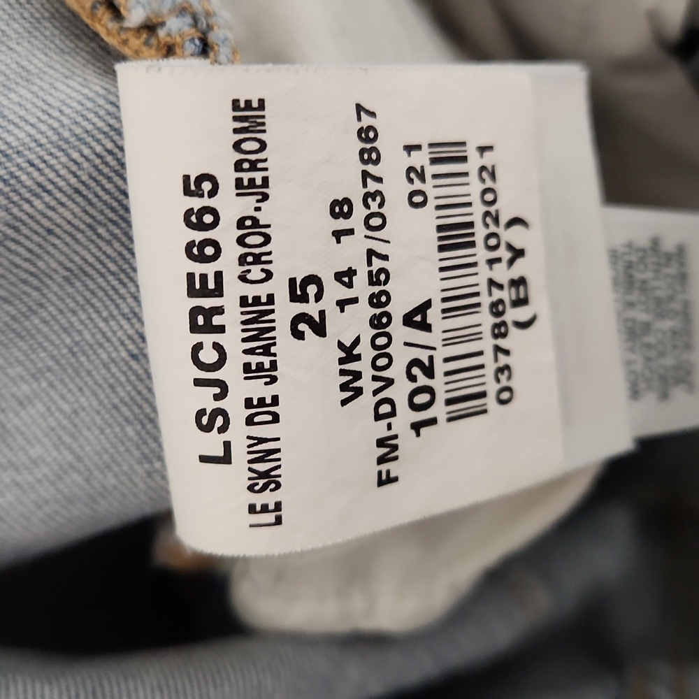 Frame Le Skinny de Jeanne Crop in Jerome Light Wash Size 25 - Picture 12 of 15
